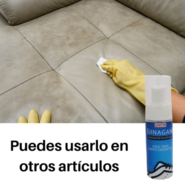 Limpiador en espuma, funciona en muebles y otros artículos de cuero