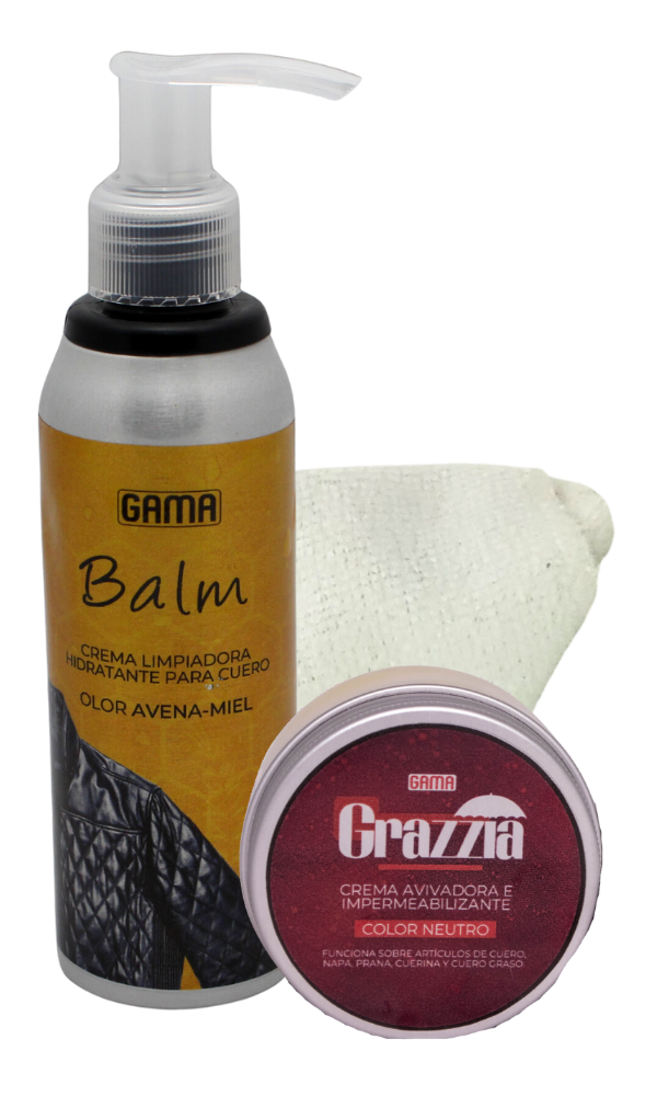 Kit de Hidratación - Balm + Grazzia + Paño de Fibras
