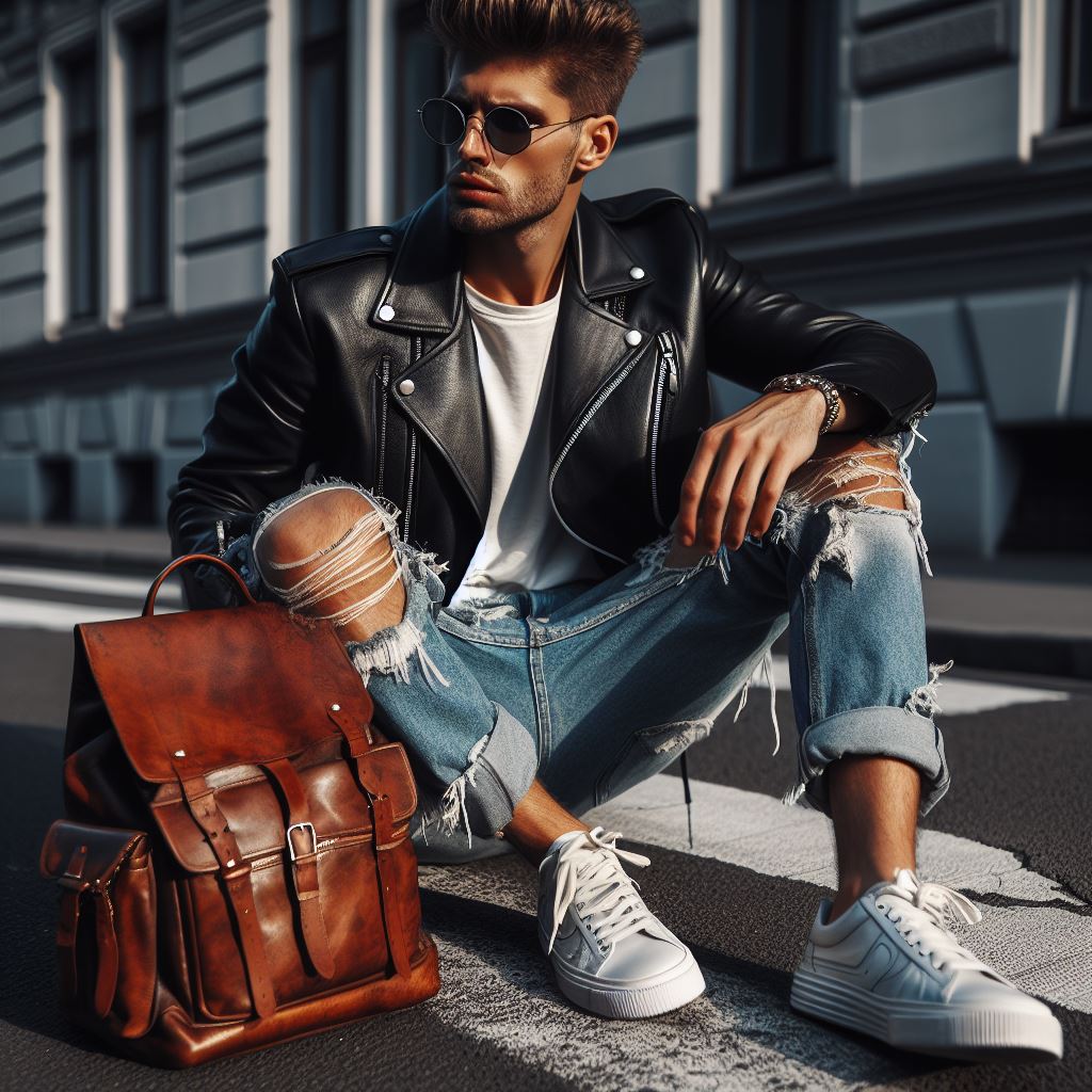Pinta de cuero urbana para hombre