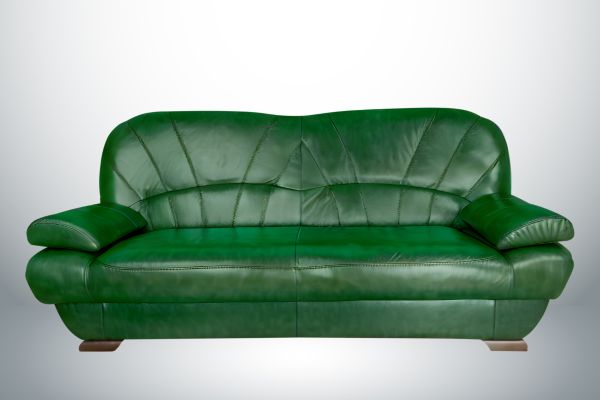Sofá de Cuero Color tendencia Verde Esmeralda