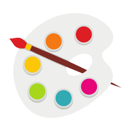 Icono de paleta de Colores de Tinturas para Cuero